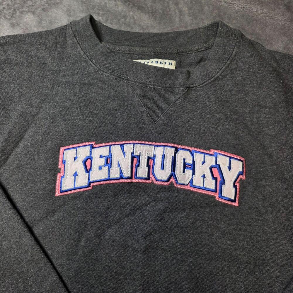 Vintage Kentucky Wildcats Sweatshirt Womens Large Gray NCAA Elisabeth Samuels